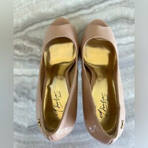 Brand New Thalia Sodi Cereza Women’s Open Toe Synthetic Nude Platform Heels